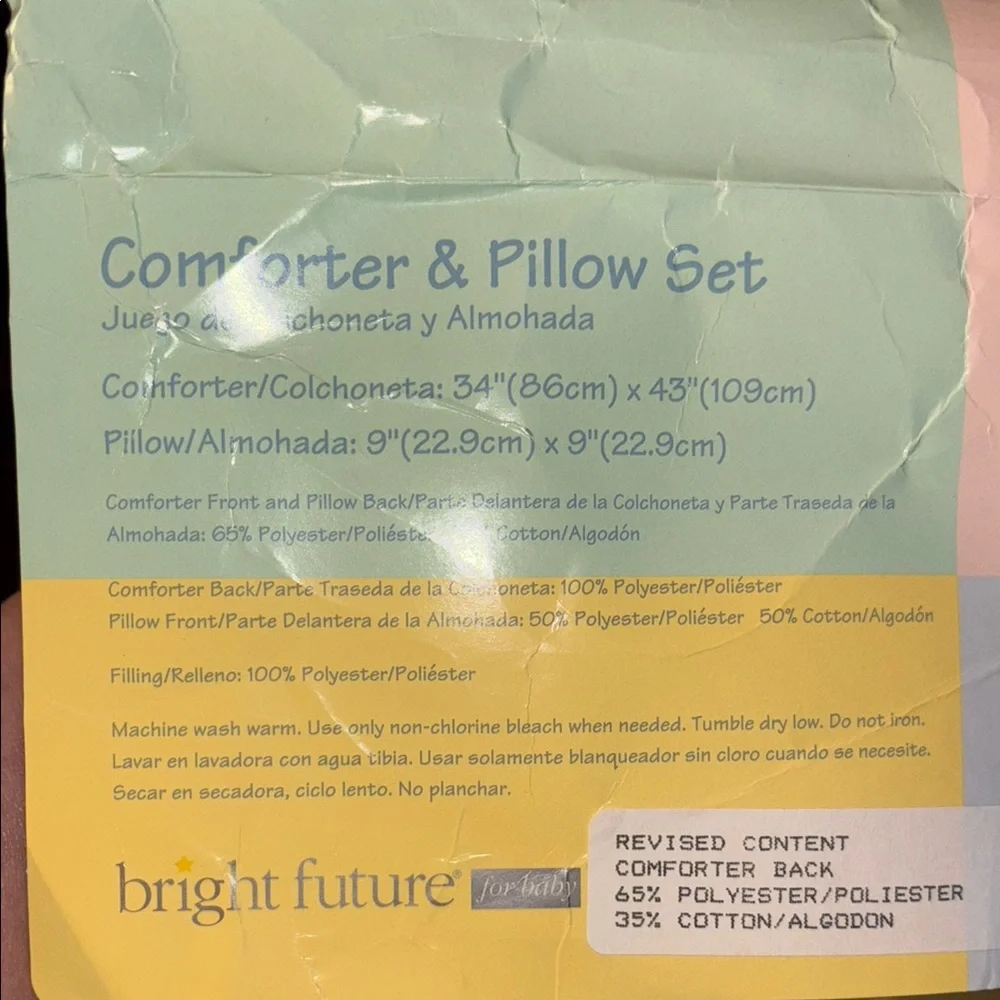 Adorable Baby Pillow and Comforter with Bear Design